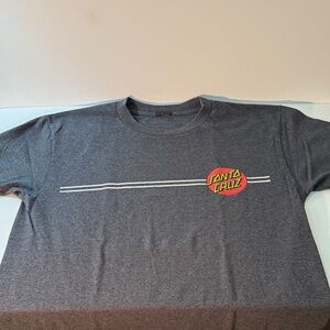Santa Cruz Skateboards Charcoal Tee with Logo